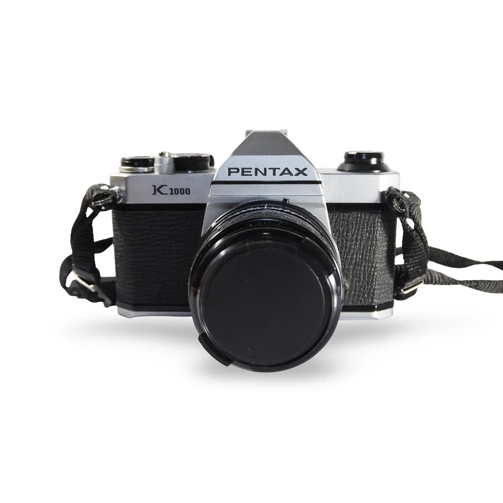 Pentax‎ K1000 35mm SLR Camera Silver Sigma 24mm f2.8 Lens Tamrac Case Bundle